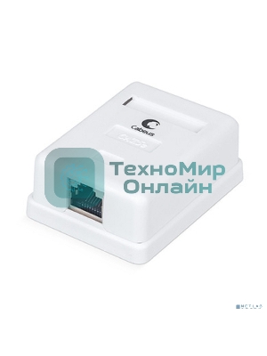 Розетка в сборе Cabeus, 1x RJ45(8P8C), кат. 5е, экр., внешняя, белый, (WS-8P8C-Cat.5e-SH-1)