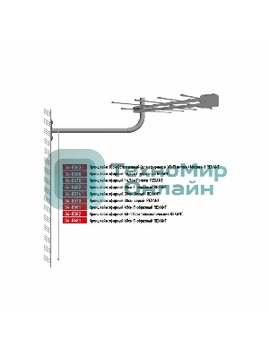 Кронштейн эфирный Rexant 30 см серый