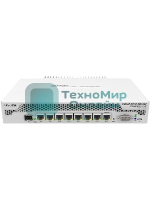 Маршрутизатор Mikrotik CCR1009-7G-1C-PC with Tilera Tile-Gx9 CPU (9-cores, 1Ghz per core), 1Gb RAM, 7xGbit LAN, 1x Combo port (1xGbit LAN or SFP), RouterOS L6, passive cooling desktop enclosure, rackmount ears, PSU