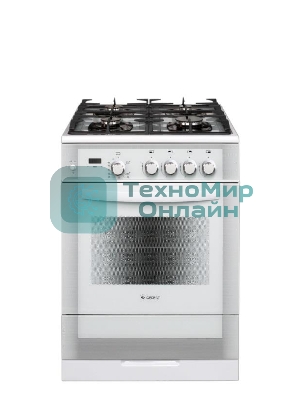 Плита газовая Gefest ПГ 6500-03 0042 белый, конфорок 4 шт, духовка 52 л, 60 см x 85 см x 60 см
