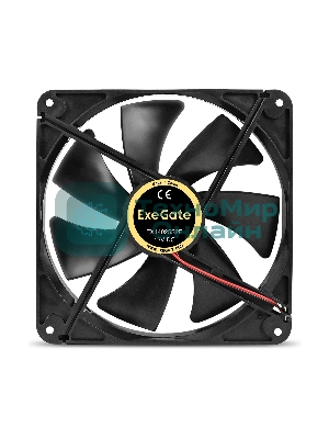 Вентилятор для корпуса ExeGate EX14025S2P черный, 140 мм, 1200 об/мин, 24 дБ, 2 pin