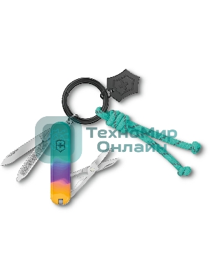 Нож перочинный Victorinox Classic SD Sydney Style (0.6223.E222) 58мм 7 функций бирюзовый подар.коробка