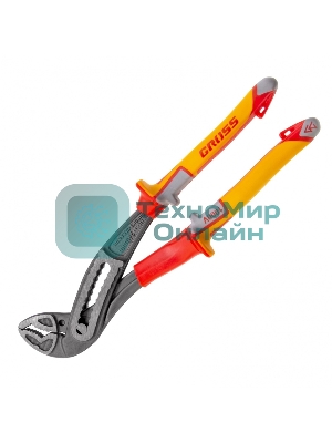 Клещи переставные Gross диэлектрические рукоятки до 1000 В, 240 мм