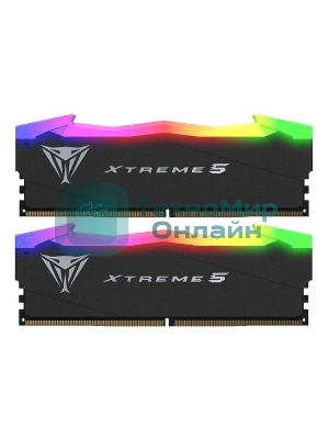 Оперативная память Patriot Viper Xtreme 5, DDR5, 48GB (2x24GB), 7600MHz, CL36, DIMM, с радиаторами, черный