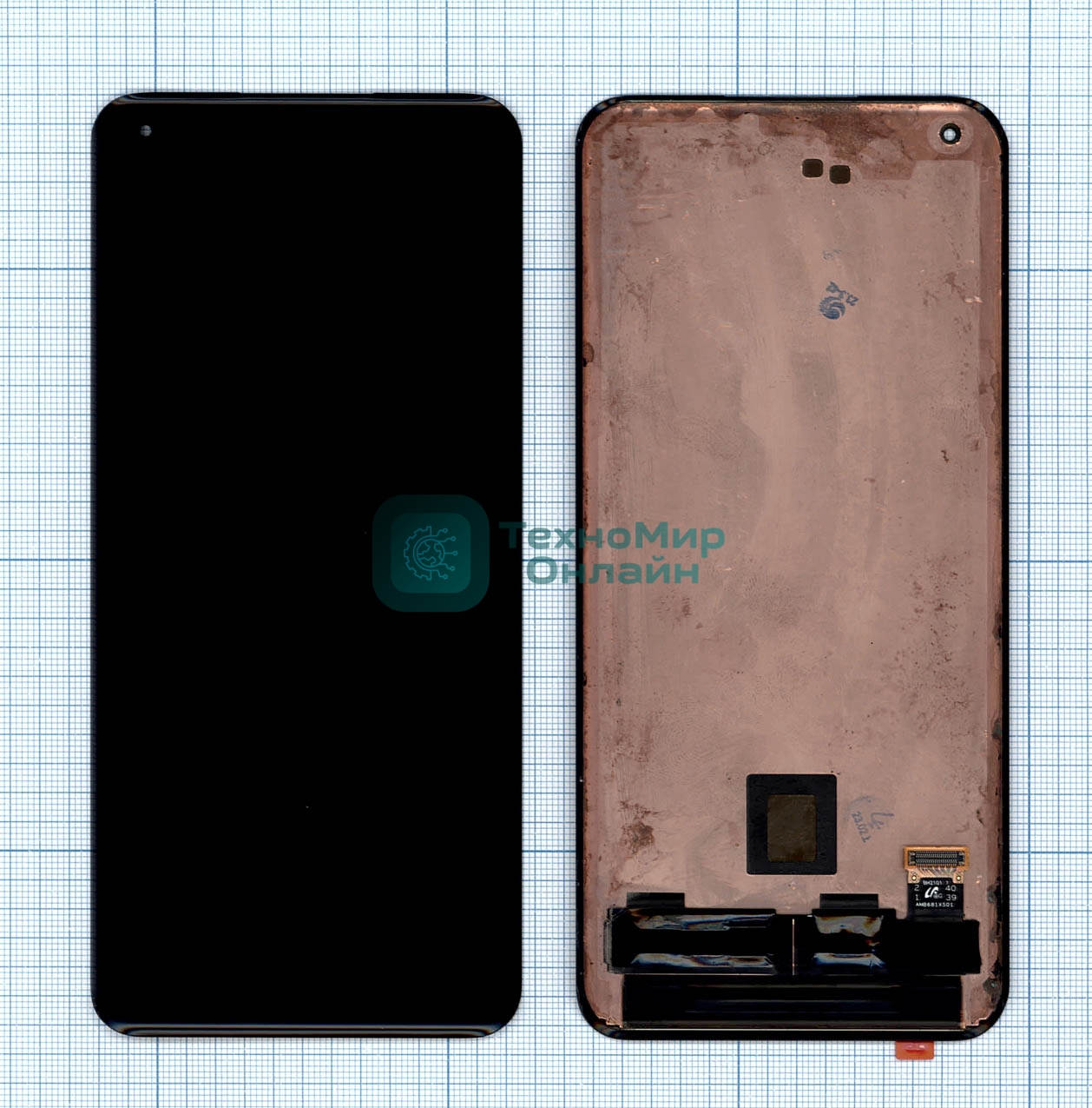 Дисплей для Xiaomi Mi 11 в сборе с тачскрином черный (refurbished)