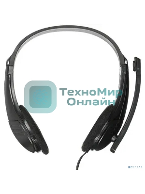Гарнитура проводная с микрофоном Oklick HS-M150 черный 2.2м накладные оголовье (NO-003N)