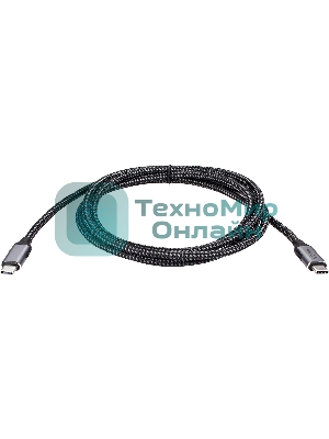 Кабель VCOM USB3.2 Gen2X2, CM->CM, 20Gbs, 100WT, 4KX60Hz, All shell, 1,5 м