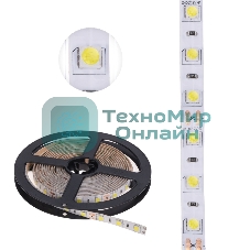 Лента светодиодная 3 м 12 В 5050 6500 К IP65 60 LED/м для БП с клеммами LAMPER