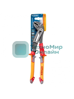 Клещи переставные Gross диэлектрические рукоятки до 1000 В, 240 мм