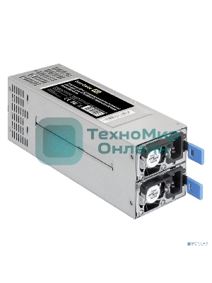 Блок питания серверный 2U Redundant 2x1200W ExeGate EX292324RUS Industrial-RTS1200 (APFC, КПД 94% (80 PLUS Platinum), 4 см fan, 24pin, 2x(4+4)pin, 2PCIe, 2SATA, 6IDE, Cable Management)