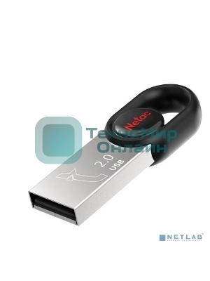 Флешка USB Netac UM2 (NT03UM2N-032G-20BK), 32Gb, USB 2.0, R/W 100/40, серебристый/черный