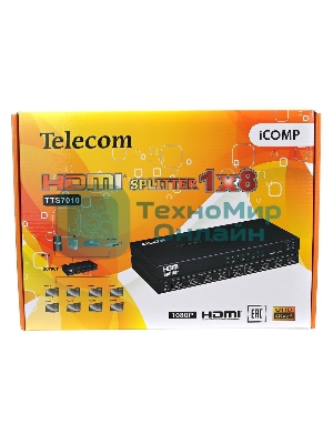 Разветвитель Telecom HDMI 1=>8 4k@30 HZ TTS7010
