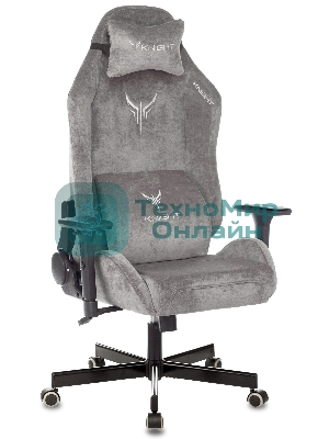 Кресло Бюрократ Knight N1 Fabric серый, ткань, 120 кг, механизм качания