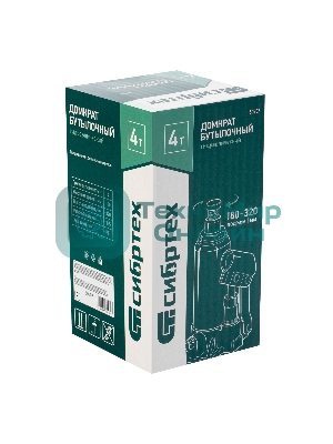 Домкрат гидравлический Сибртех бутылочный, 4т, 180-320 мм