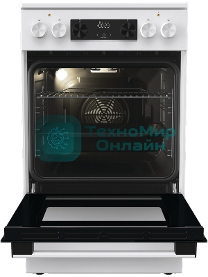 Плита электрическая Gorenje GEC5C61WG белый, конфорок 4 электрических, духовка 70 л, 50 см x 85 см x 59.4 см (без крышки)