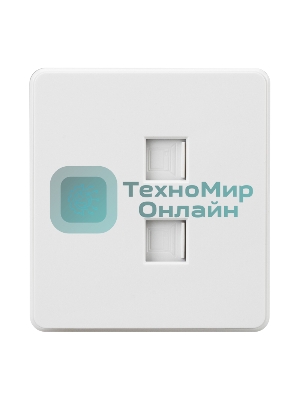 Розетка Kranz ROUND компьютерная двойная RJ45+RJ45 кат6 с/у перламутр