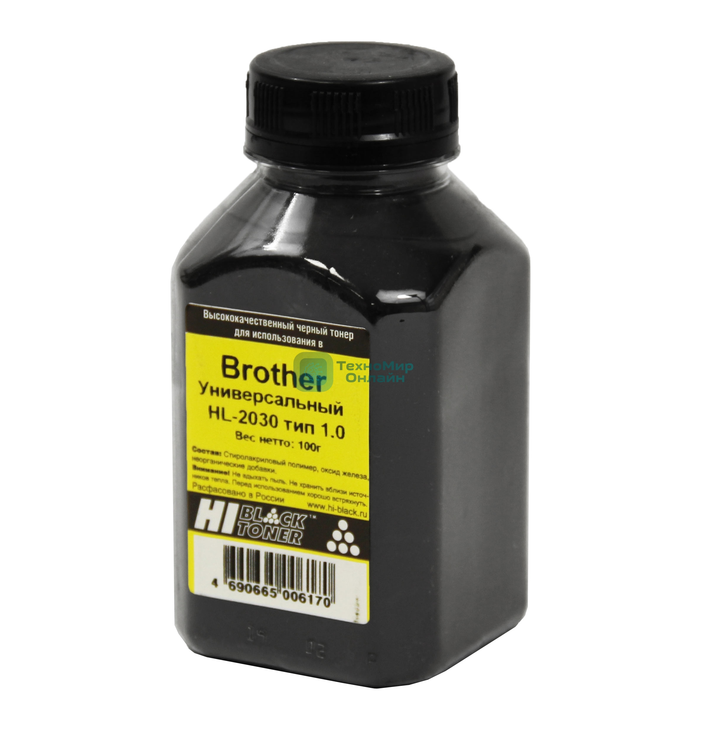 Тонер Brother Универсальный HL-2030 Тип 1.0 (Hi-Black) 100 г, банка