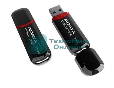 Флешка USB ADATA UV150 (AUV150-128G-RBK), 128Gb, USB 3.0, R/W 100/30, черный