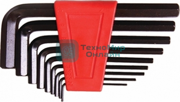 Набор ключей Matrix имбусовых hex 2.0–12мм crv 9 шт, удлиненные