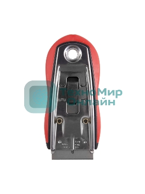 Скребок Rexant с выдвижным лезвием, обрезиненный корпус, 5 запасных лезвий в комплекте