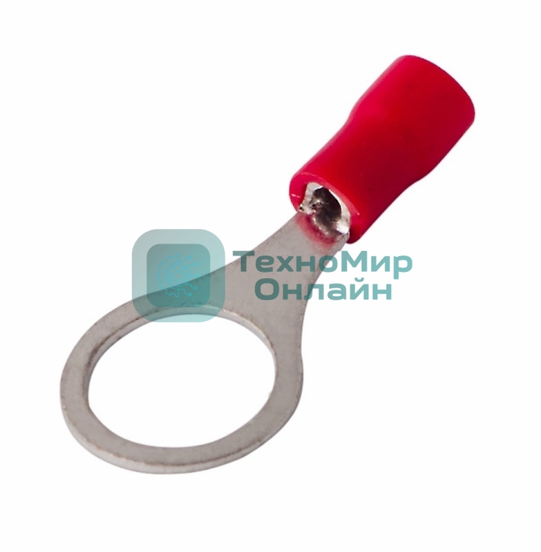 Наконечник кольцевой изолированный Rexant ø 10.5 мм 0.5-1.5 мм² (НКи 1.5-10) красный