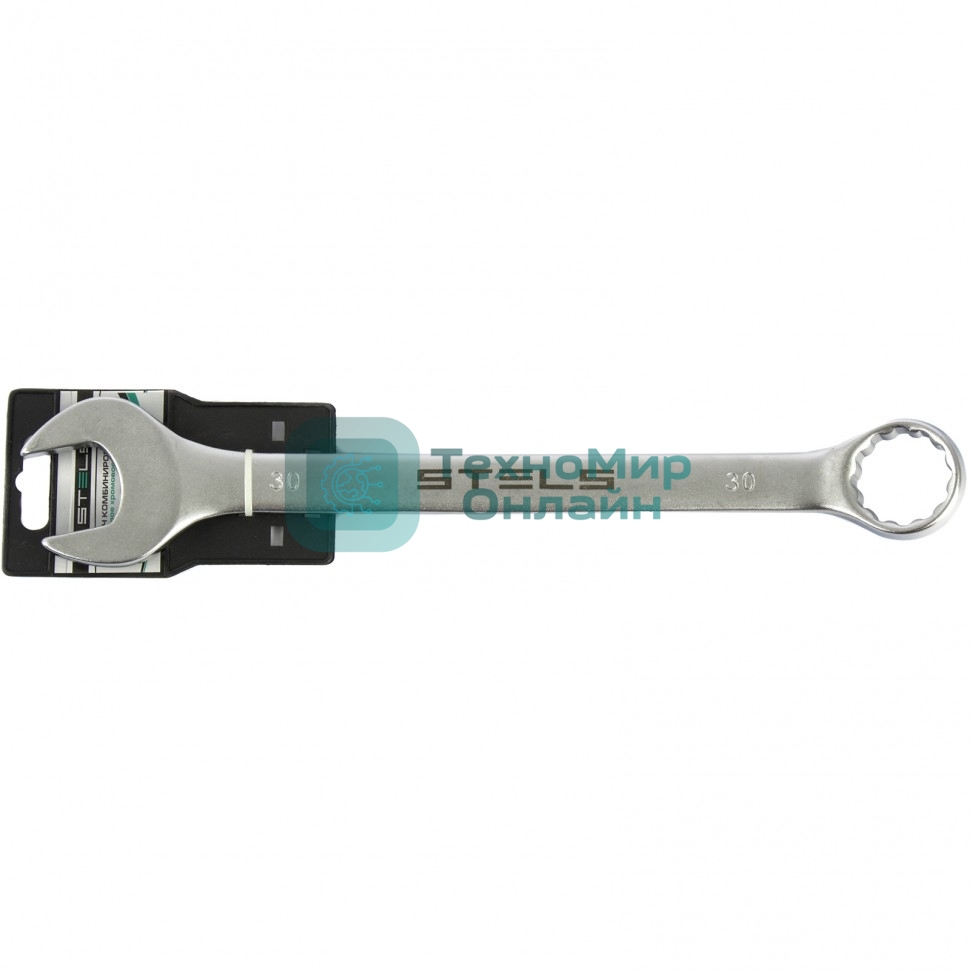Ключ комбинированный Stels 30 мм, CrV, матовый хром