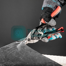 Ножницы по металлу Matrix, 250 мм, левые, обрезиненные рукоятки