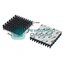 Аллюминиевый радиатор 3M 9448A 28х28х6 мм с термоскотчем