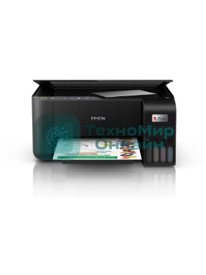 МФУ струйное Epson L3250 (C11CJ67412/C11CJ67418/C11CJ67405/C11CJ67408/C11CJ67503/C11CJ67508/C11CJ67523), A4, цветное, печ. до 33 стр/мин. (ч/б) до 15 стр/мин. (цвет), скан. до 11 стр/мин. (ч/б) 28 стр/мин. (цвет), 1440 x 5760 dpi (печать) 1200x2400dpi (скан.), USB, Wi-Fi