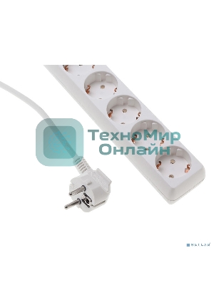Сетевой удлинитель Buro BU-PS5.1/W 1.5 м (5 розеток) белый (пакет ПЭ)
