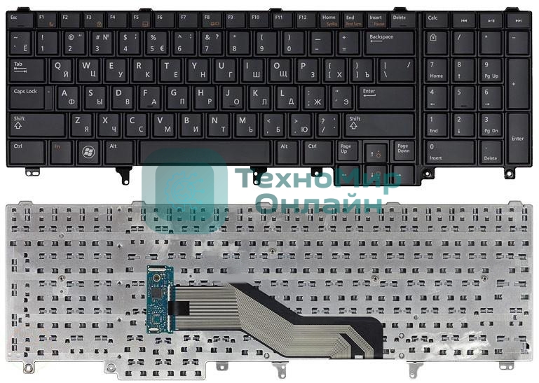 Клавиатура для ноутбука Dell Latitude E6520 E6530 E6540 черная