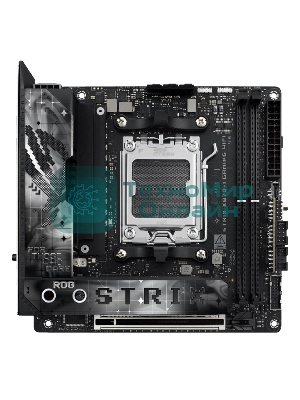 Материнская плата ASUS ROG STRIX X870-I GAMING WIFI, AM5, AMD X870, 2xDDR5, 2xSATA, 2xM.2, 1xPCI-E 5.0 x16, 1xHDMI, 2xUSB-C USB4, 1xUSB-C 10Gbps, 4xUSB-A 10Gbps, 1x 2.5Gb LAN, 2x3.5 мм, Mini-ITX