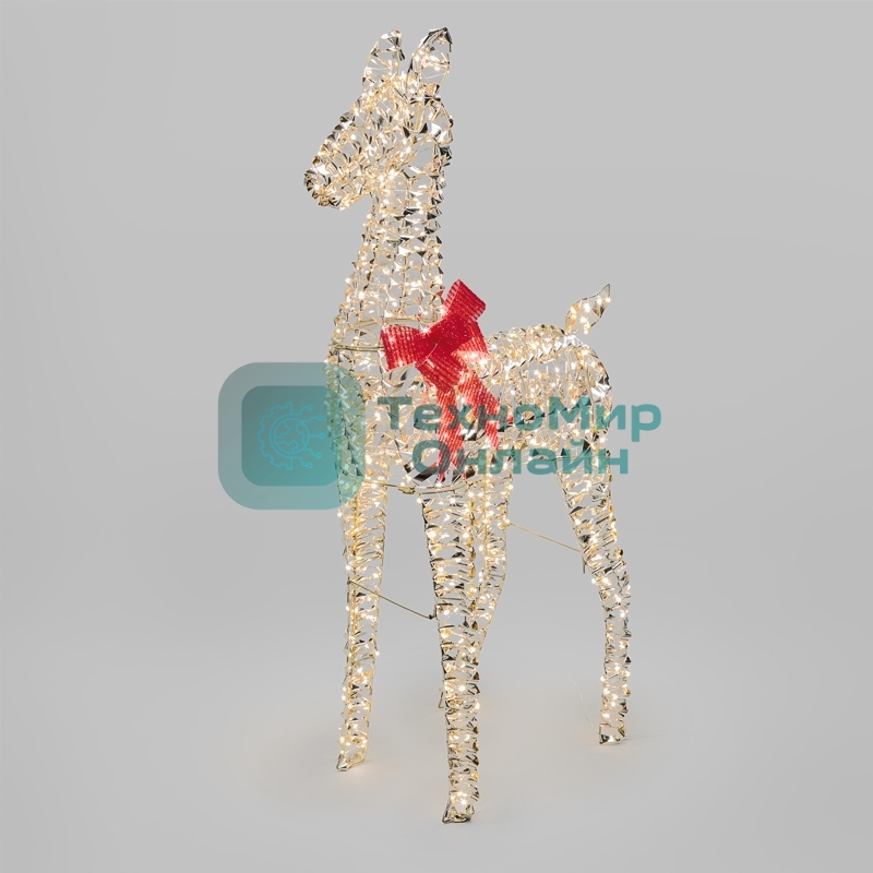 Светодиодная фигура Neon-night Олененок 107см, цвет свечения теплый белый, питание от трансформатора, IP44