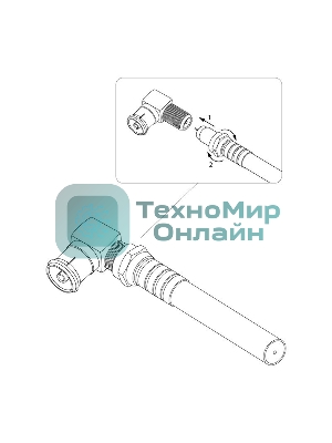 Переход гнездо F-гнездо TV угловой Rexant