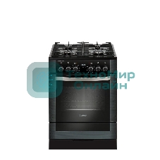 Плита комбинированная Gefest ПГЭ 6502-03 0244 черный, конфорок 4 газовых, духовка 55 л, 60 см x 85 см x 60 см