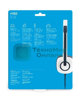 Гарнитура проводная с микрофоном Logitech H150 белый накладные оголовье (981-000350)