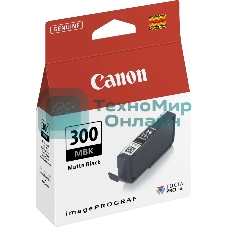Картридж струйный Canon PFI-300 MBK EUR/OCN черный (1750 стр.) для Canon imagePROGRAF PRO-300