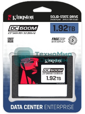 Накопитель SSD Kingston DC600M, 1920Gb, SATA III, 2.5