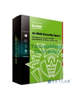 Программное обеспечение DR.WEB Security Space 2 ПК/1 год (BHW-B-12M-2-A3)