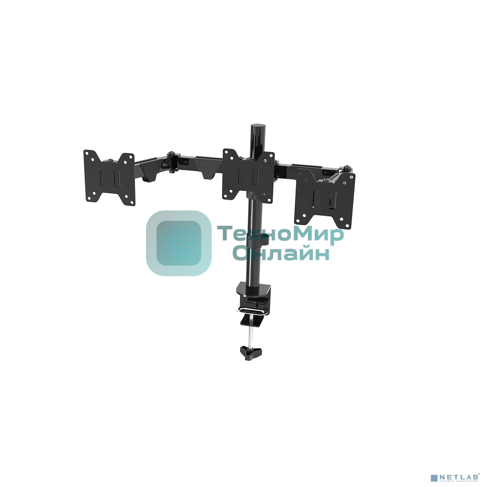 Настольное крепление Wize WDM3-26 для трех мониторов 14