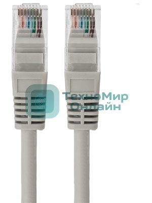 Пaтч-корд U/UTP Rexant, cat.5e, RJ45-RJ45, неэкранированный, LSZH серый, 0,5м
