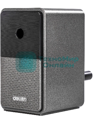 Точилка для карандашей механическая Deli 71160Black, 1 отверстие, пластик, черный