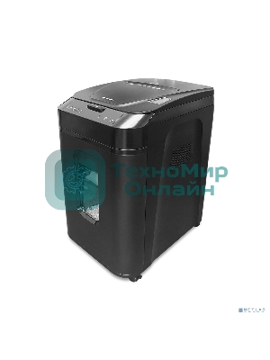 Шредер ГЕЛЕОС АП40-4, DIN P-4 (4 ур-нь секр.), фрагмент 3,9х12мм, АВТОПОДАЧА 170 лист (70г/м2), пл.карты/скрепки/скобы, 37 литров