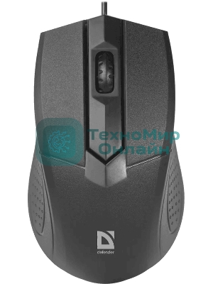Мышь проводная Defender Optimum MB-270 черный, 1000 dpi, USB, кнопки - 3