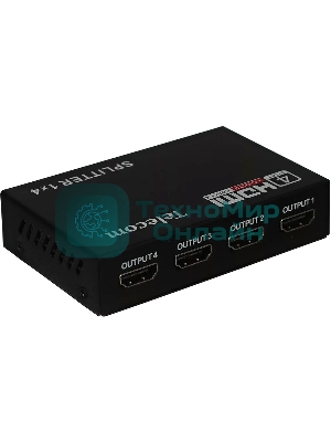 Разветвитель HDMI 1=>4 Telecom TTS5020, каскадируемый, 1.4v+3D
