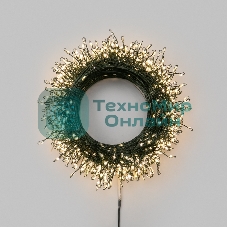 Гирлянда светодиодная Neon-night Роса Фейерверк с контроллером 40м 1000 LED теплый белый IP20 на катушке, зеленый провод