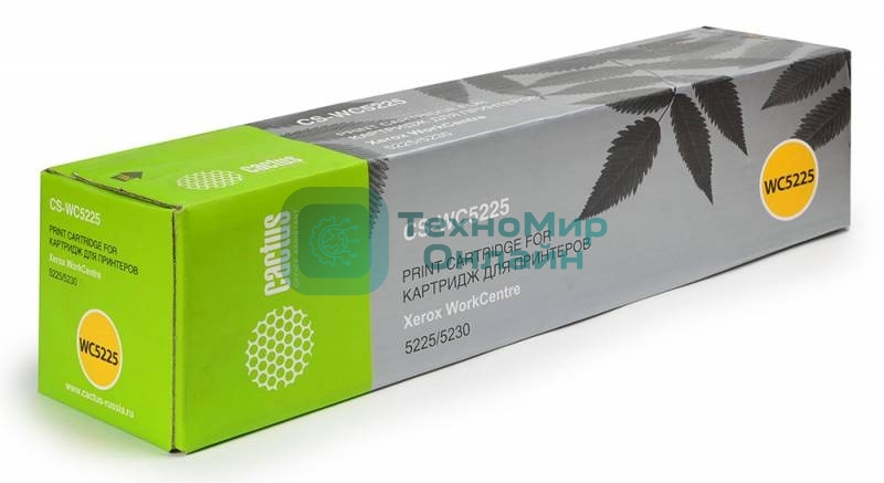 Картридж лазерный Cactus CS-WC5225 (106R01305) черный (30000 стр.) для Xerox 5225/5230