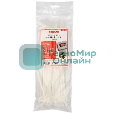 Хомут-стяжкa нейлоновая с тройным замком Rexant 250x4,8 мм, белая, упаковка 100 шт.