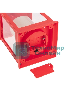 Декоративный фонарь Neon-night со свечкой, красный корпус, размер 10,5х10,5х24см, теплый белый