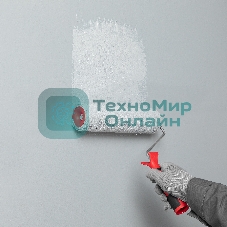 Валик в сборе Matrix полиакрил желтая полоса с двухком.руч., 250мм, ворс 12мм, D 48мм, Dруч.6 мм